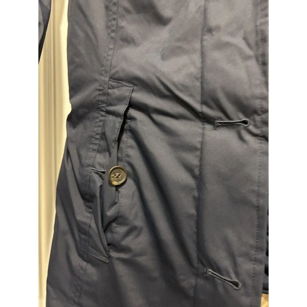 Timberland Women HyVent Waterproof 2 in 1 Trench Coat Blue Small Quilted Liner